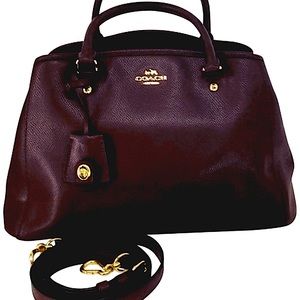 Coach Carryall Margot Small 34607 Oxblood Leather Satchel No Tag